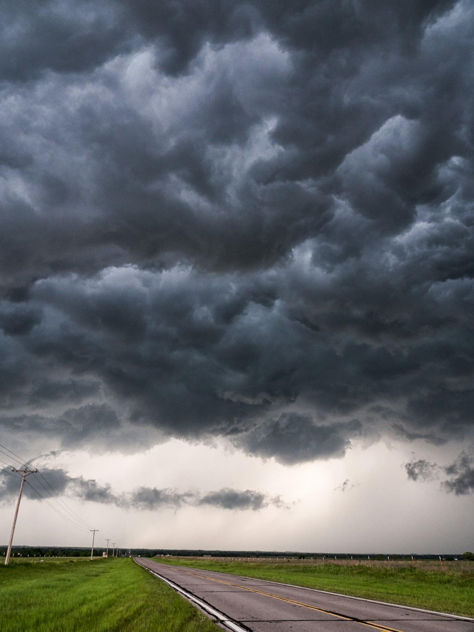 Dark storm clouds gathering in the sky